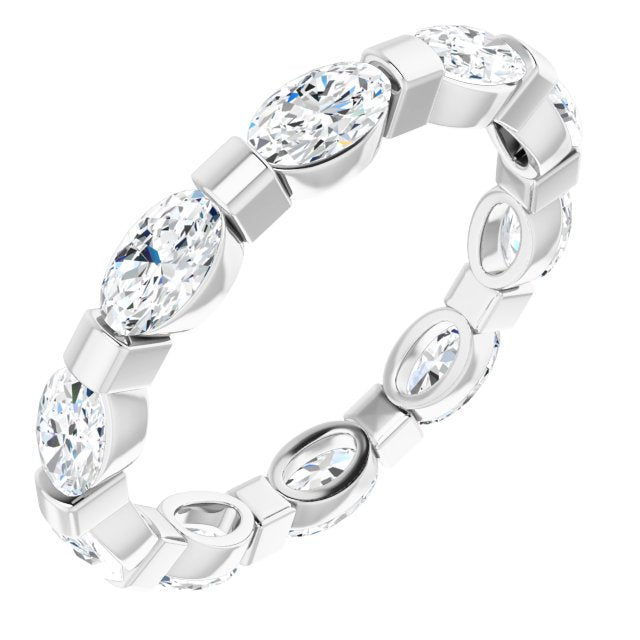 2.10 ct. Oval Diamond Eternity Band-VIRABYANI